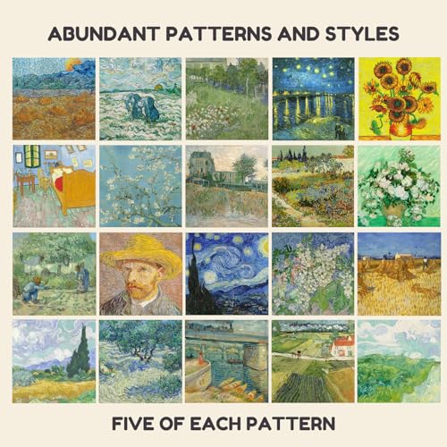 Van Gogh Patterned Origami Paper (50 Count)