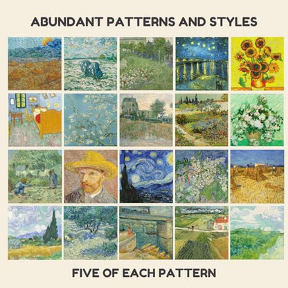 Van Gogh Patterned Origami Paper (50 Count)