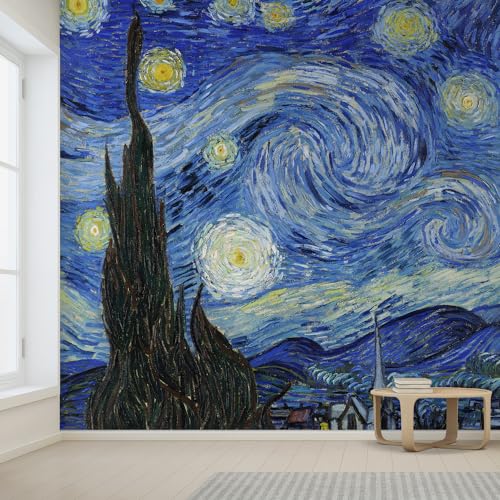 Starry Night by Vincent Van Gogh Dutch Impressionism 20th Century Artist Peel and Stick Large Wall Mural