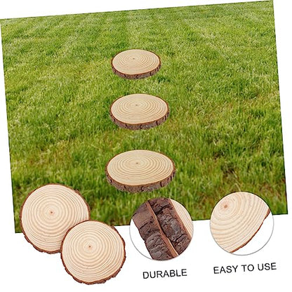 Wooden Garden Paver 2 Piece Set Wood Handmade Stepping Stone