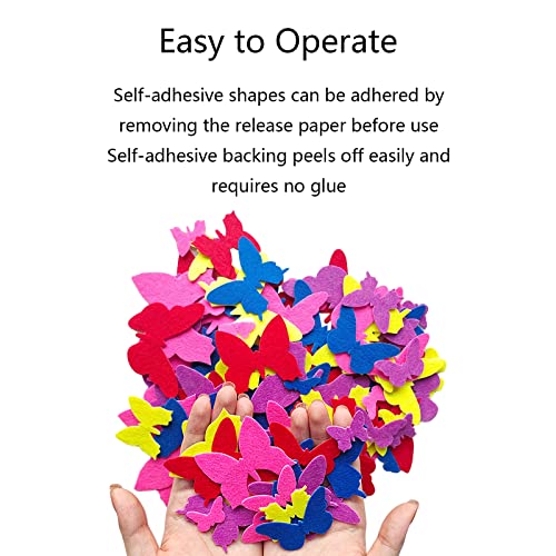 Butterfly Stickers Felt Stickers for Kids Felt Butterfly for Crafts (4 Count)