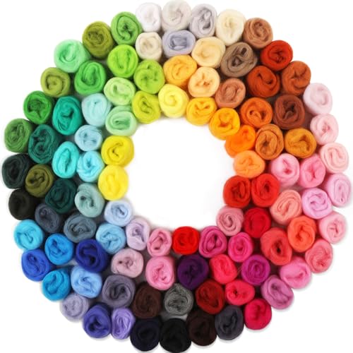 100 Colors Needle Felting Wool (10.5 Ounce)