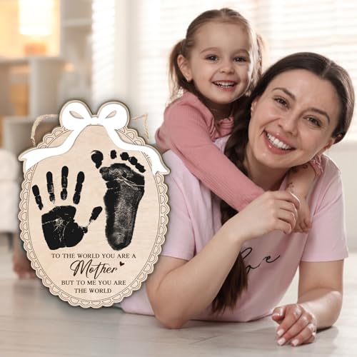 DIY Mothers Day Handprint Craft Wooden Hanging Sign