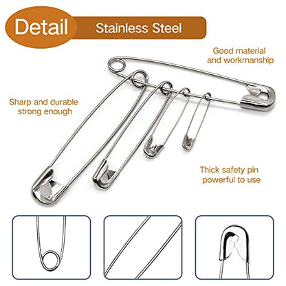 3 Inches Large Safety Pins (50 Count)