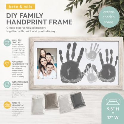 DIY Family Handprint and Photo Keepsake Frame