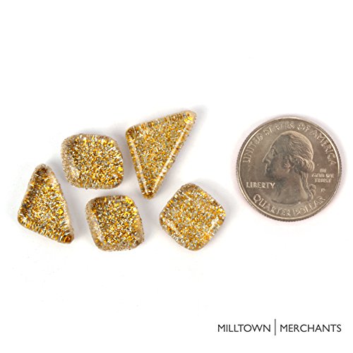 Gold Glitter Mosaic Tile Pieces
