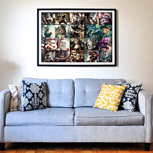 Funny Cats 1000 Pieces Jigsaw Puzzle Featuring heartwarming Kittens and Cats. Fun for Teens