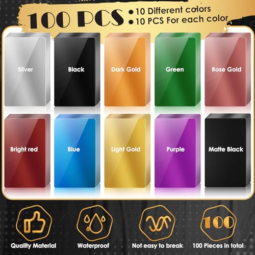 100 Pcs Metal Business Cards Aluminum Laser Engraving Blanks