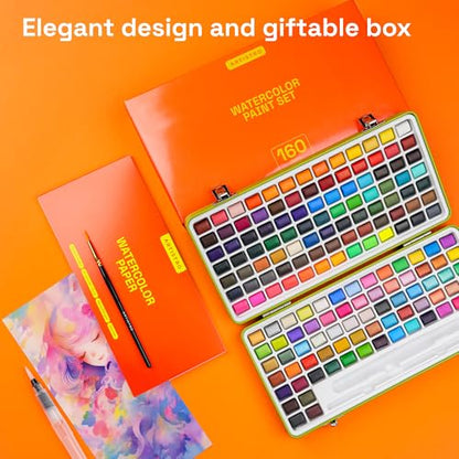 Watercolor Paint Set 160 Colors