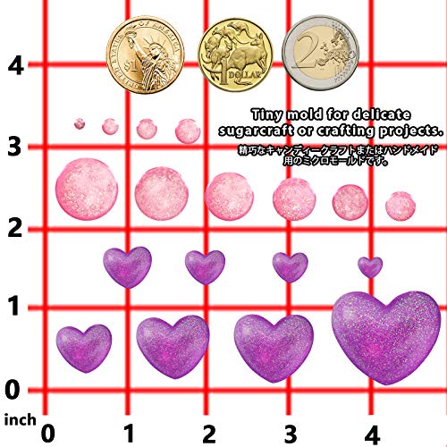 Cabochon Gemstone Epoxy Resin Casting Silicone Molds Include Heart