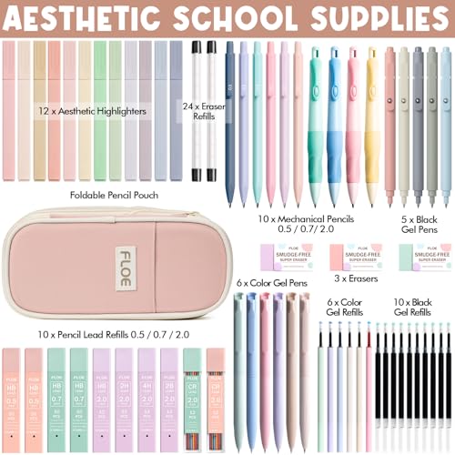 65PCS Aesthetic School Supplies Back to School Supplies Cute Stationary Set (65 Count)
