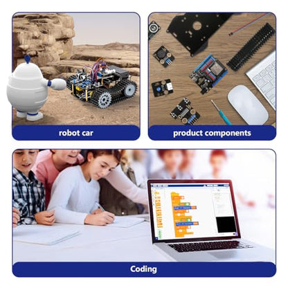 Smart Robot Tank Car Kit with ESP32 for Arduino Robotics for Kids Ages 8