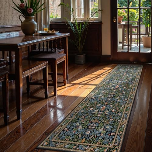Floral Carpet Runners for Hallway 8ft Non Slip (20 Sq Ft)