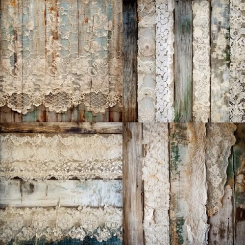 Vintage Lace & Wood Scrapbook Paper Pad 6x6