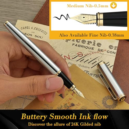 Silver Chrome Fountain Pen