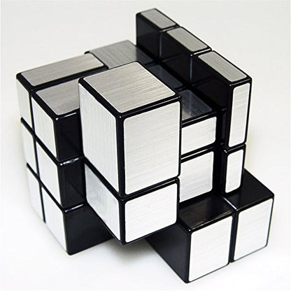 Mirror Speed Cube 3x3 Magic Cube Puzzle Brain Teaser Game Silver