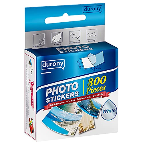 800 Pieces Photo Sticker White Double