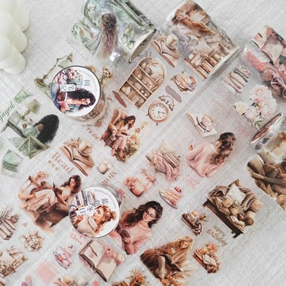 6 Rolls PET Tape Set for Junk Journal