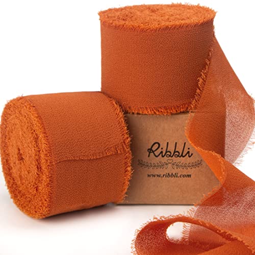 Terracotta Chiffon Ribbon 1 (60 Foot)