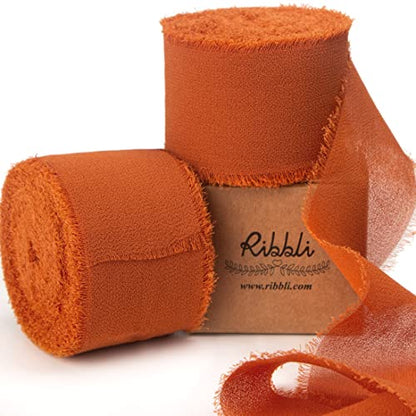 Terracotta Chiffon Ribbon 1 (60 Foot)