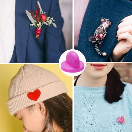 400pcs PVC Rubber Pin Backs Heliltd Butterfly Clutch Pins Tie Tacks Blank Pins for Uniform Badges Backing Holder Clasp Lapel Pin Enamel Pins (400 Count)
