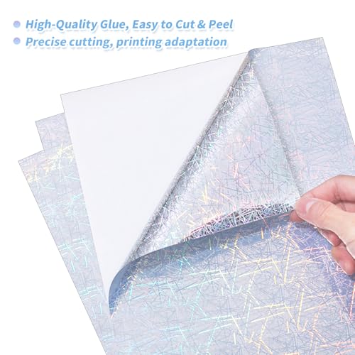 20 Sheets Printable Holographic Sticker Paper