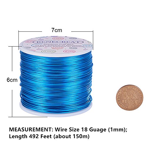 18 Gauge Jewelry Craft Aluminum Wire 492 Feet Bendable Metal Sculpting Wire for Craft Floral Model Skeleton Making (492 Foot)