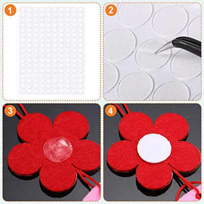 3000 Pcs Double Sided Adhesive Dots Clear Glue Point Tape Stickers Balloon Glue Round Mini No Traces Adhesive Sticker Dot Sticker for Classroom Decor Craft DIY Office (3000 Count)