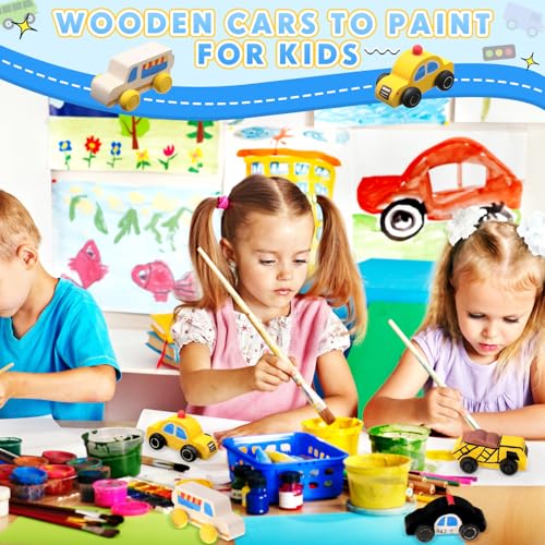 20 Pcs Wood DIY Car Toys (20 Count)