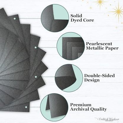 Cardstock Warehouse Stardream Anthracite Grey Cardstock Paper (25 Count)