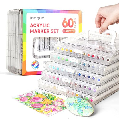 60 Colors Acrylic Paint Markers (60 Count)