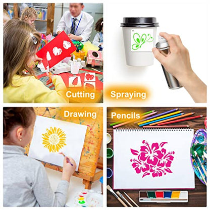 65Pcs Small Stencils for Painting on Wood Burning Reusable