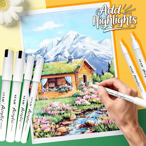 Acrylic White Paint Pens (8 Count)