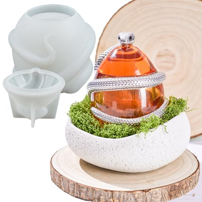 Snake Egg Resin Jar Mold with Lid