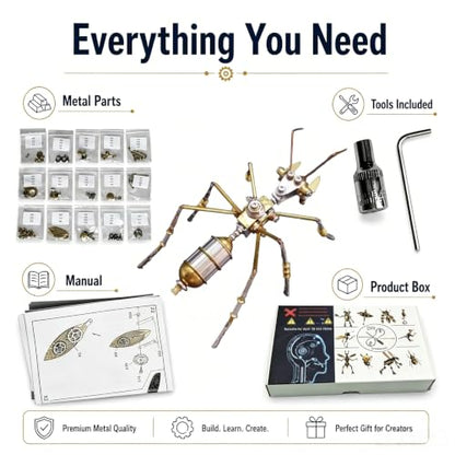 3D Steampunk Mechanical Insect Ant Puzzle Kit