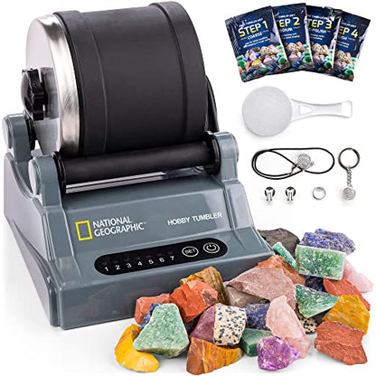 National Geographic Hobby Rock Tumbler Kit for Kids and Adults Ages 8+