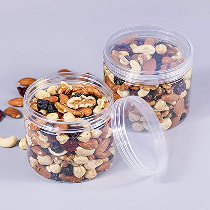 12oz Clear Plastic Storage Jars Containers (8 Count)