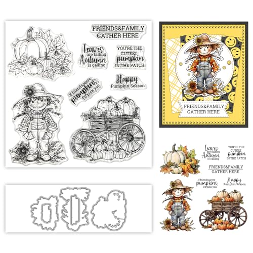 Halloween Clear Silicone stampReusable Stamp with Pumpkins