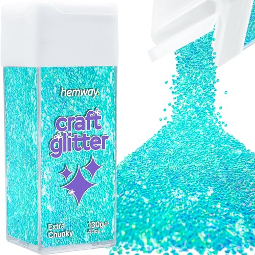 Craft Glitter Shaker Fluorescent Blue 130g Extra Chunky (3.8 Ounce)