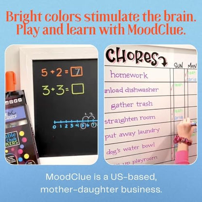Liquid Chalk Markers Neon 12 Pack. Bold Wet & Dry Erase Marker Pens. Erasable and Washable Chalkboard Markers for Windows (12 Count)