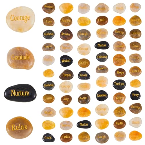 80 Pcs Engraved Inspirational Rocks