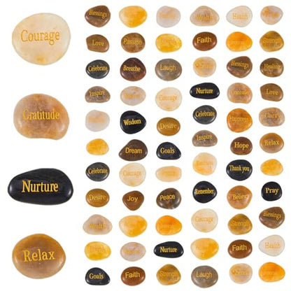 80 Pcs Engraved Inspirational Rocks