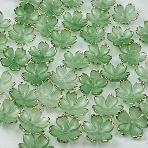 100pcs Acrylic Flower Beads (100 Count)