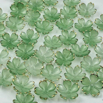 100pcs Acrylic Flower Beads (100 Count)