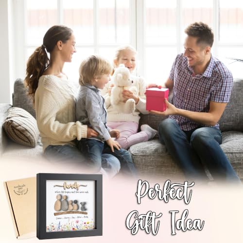 Personalized Family Pebble Art Wooden Plaque