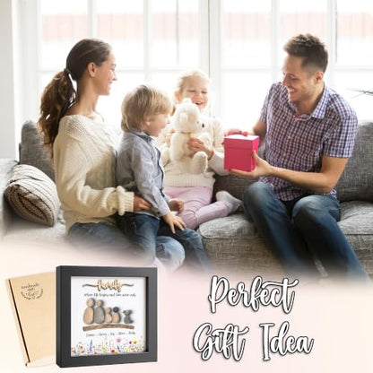 Personalized Family Pebble Art Wooden Plaque