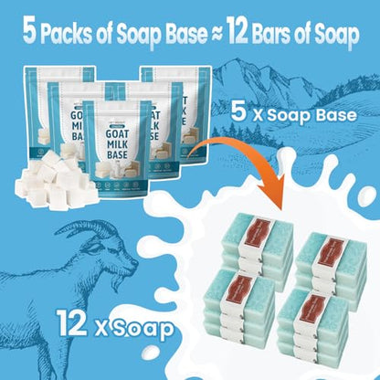 Premium Goat Milk Soap Making Kit with Soap Melter for Adults DIY Soap