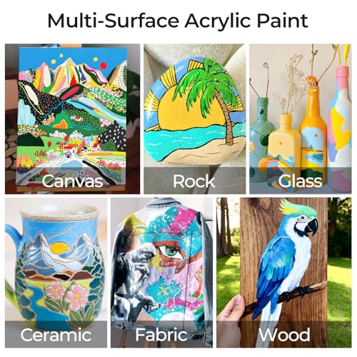 15 Colors Large Bulk Acrylic Paint Set 10 oz (150 Fl Oz)