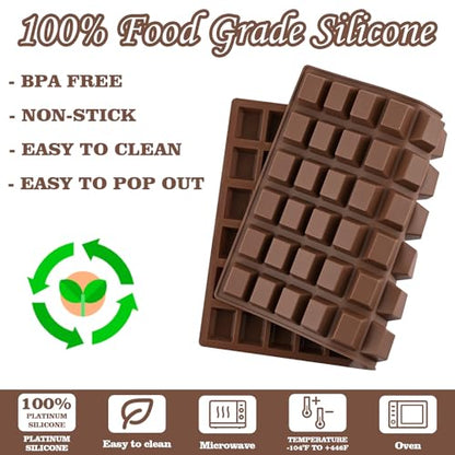 2 Pack Square Chocolate Molds (144 Cavities)