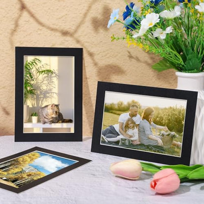 15 Pack 4x6 Black Picture Mats for 3x5 Photos (15 Count)